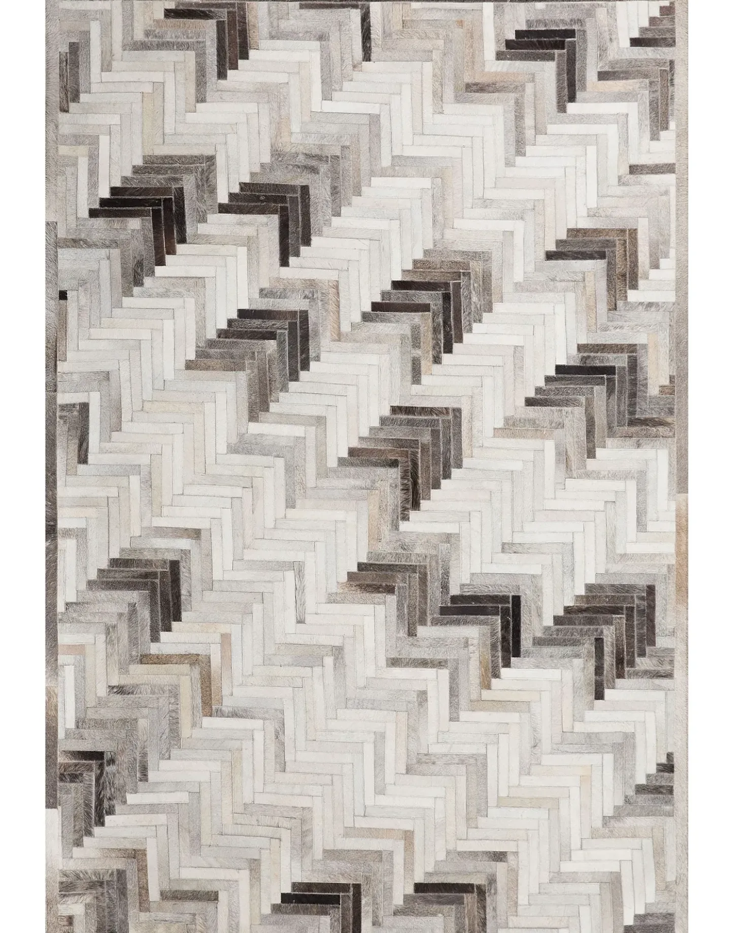 Tappeto ARSUZ Grigio 140 x 200 cm Pelle naturale