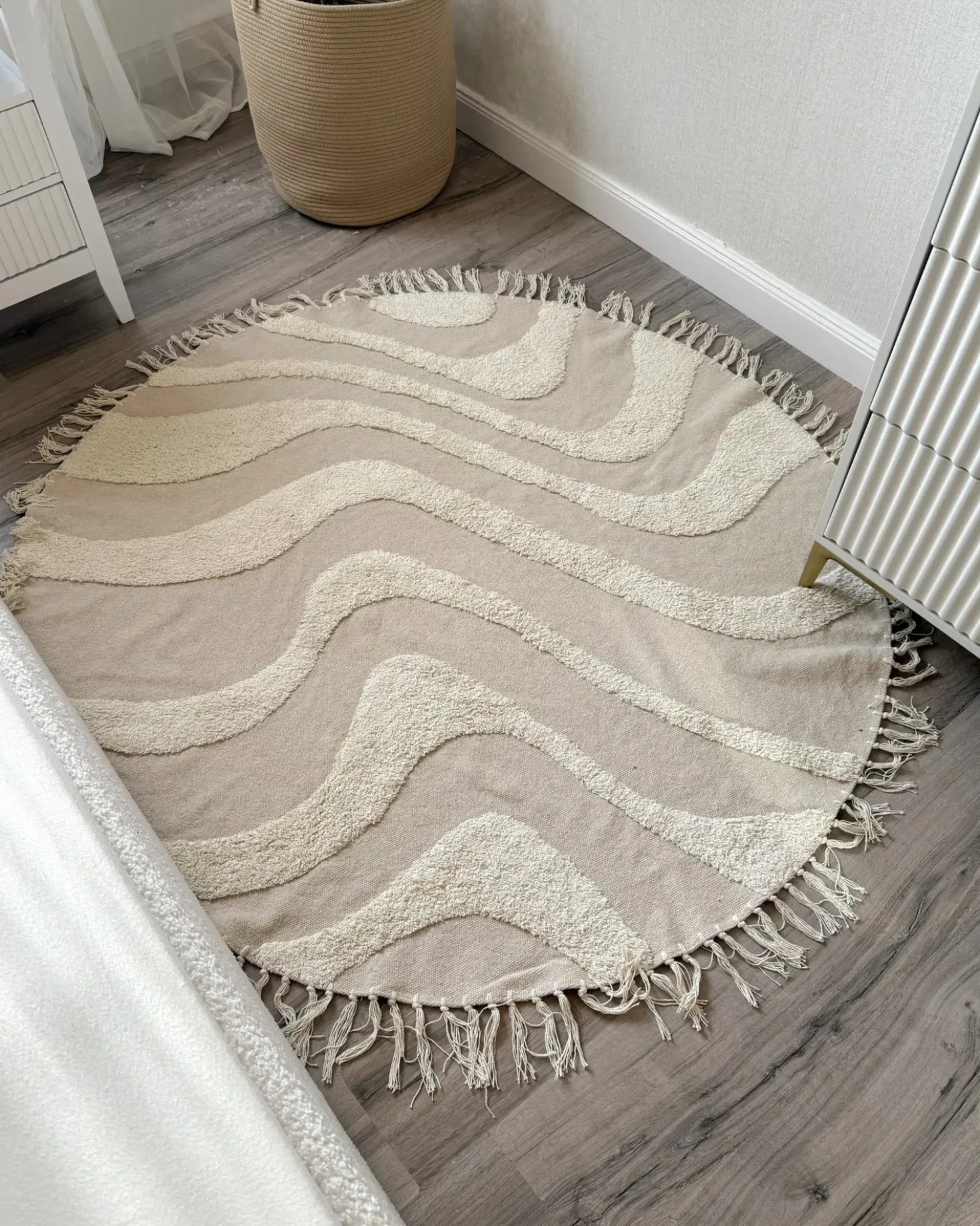 Tappeto ARTMAK Beige ø 140 cm Cotone