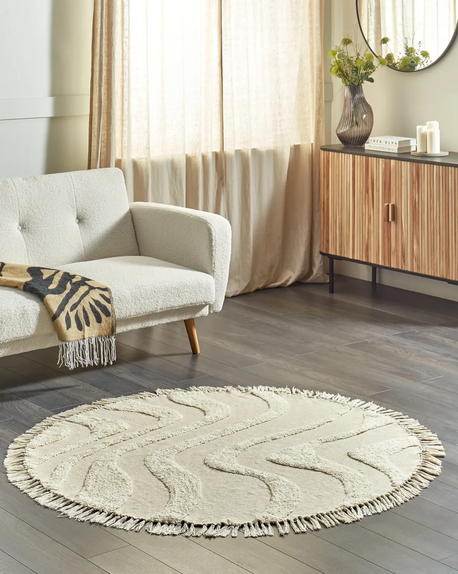 Tappeto ARTMAK Beige ø 140 cm Cotone