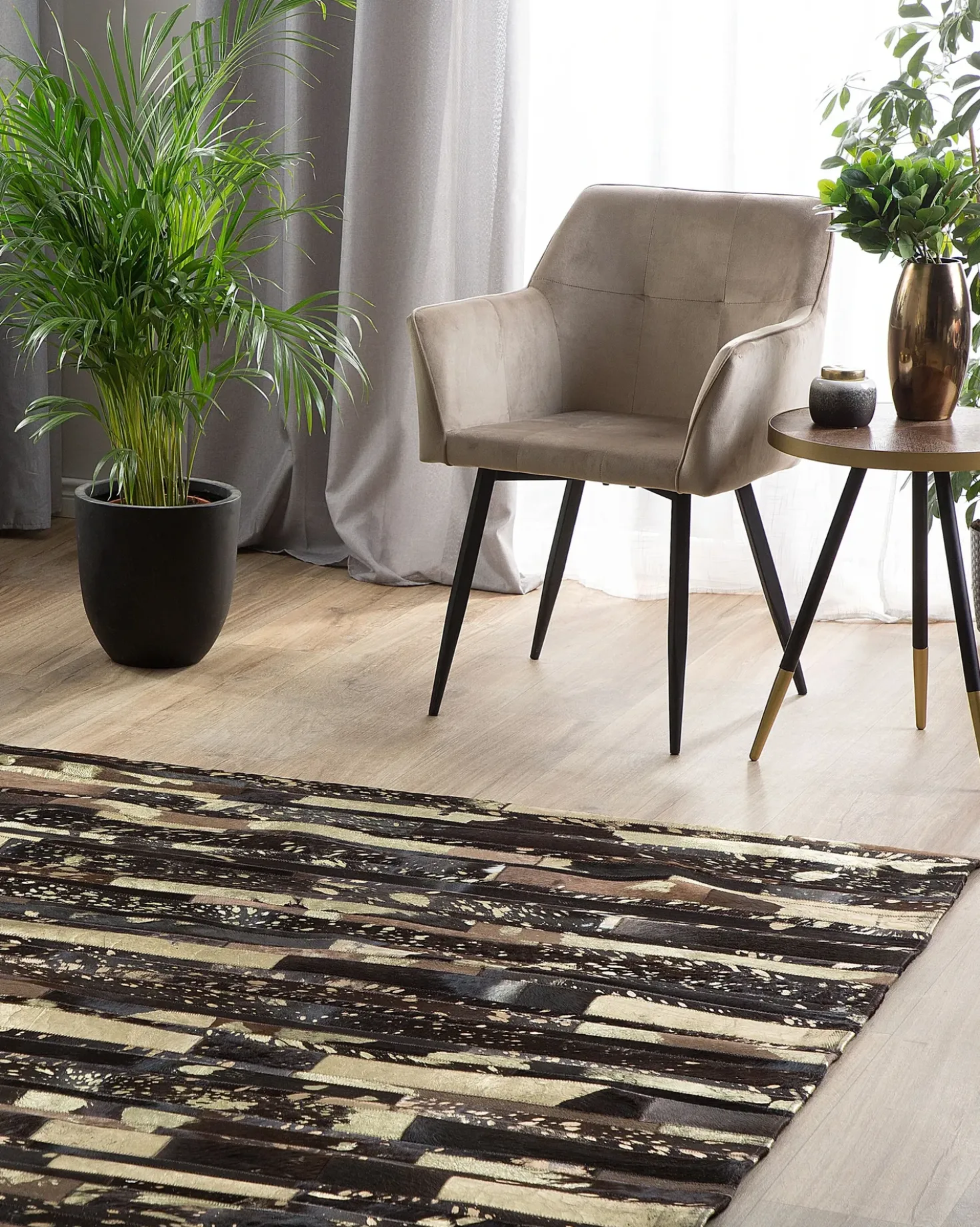 Tappeto ARTVIN Marrone 160 x 230 cm Pelle naturale
