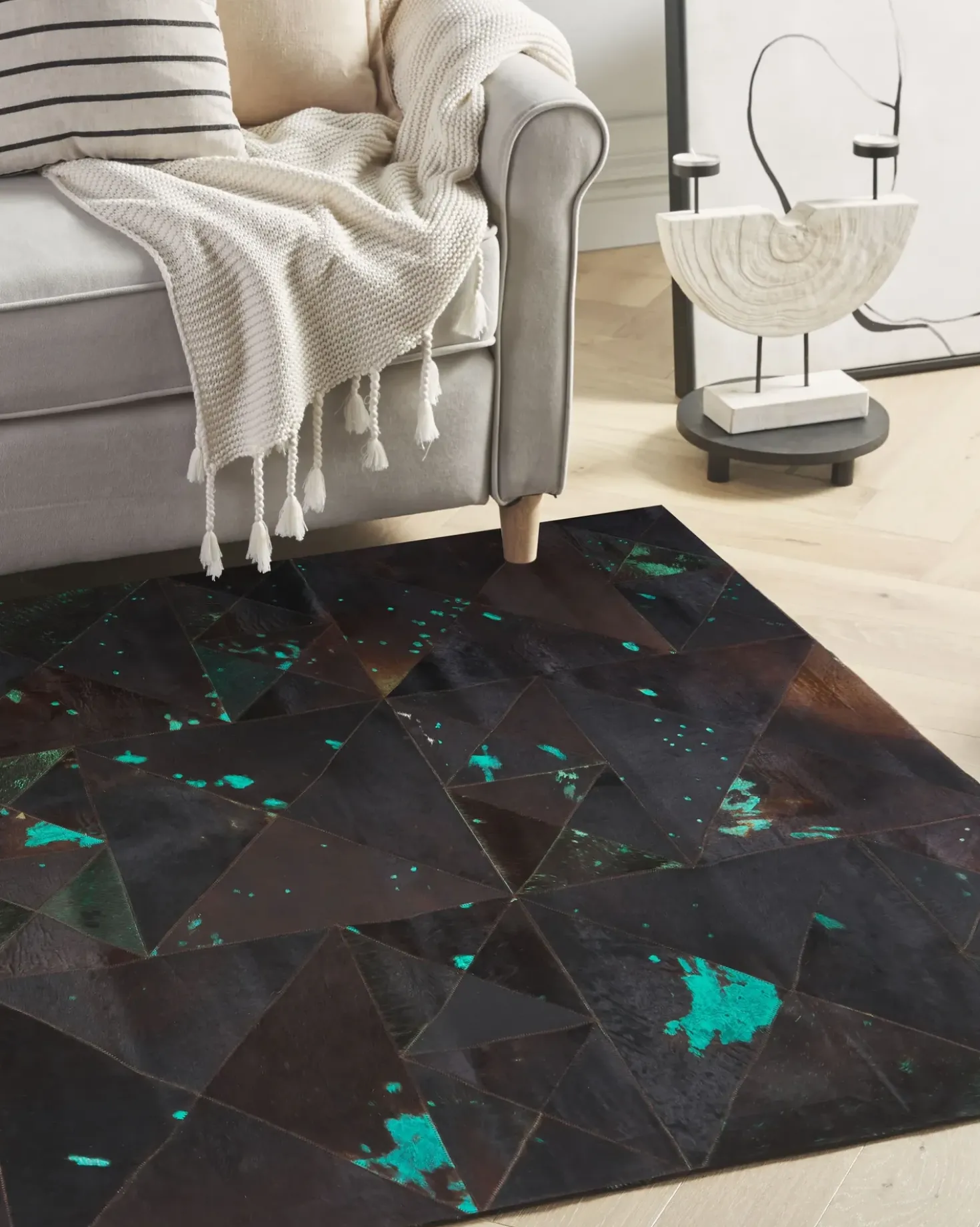Tappeto ATALAN Marrone 160 x 230 cm Pelle naturale
