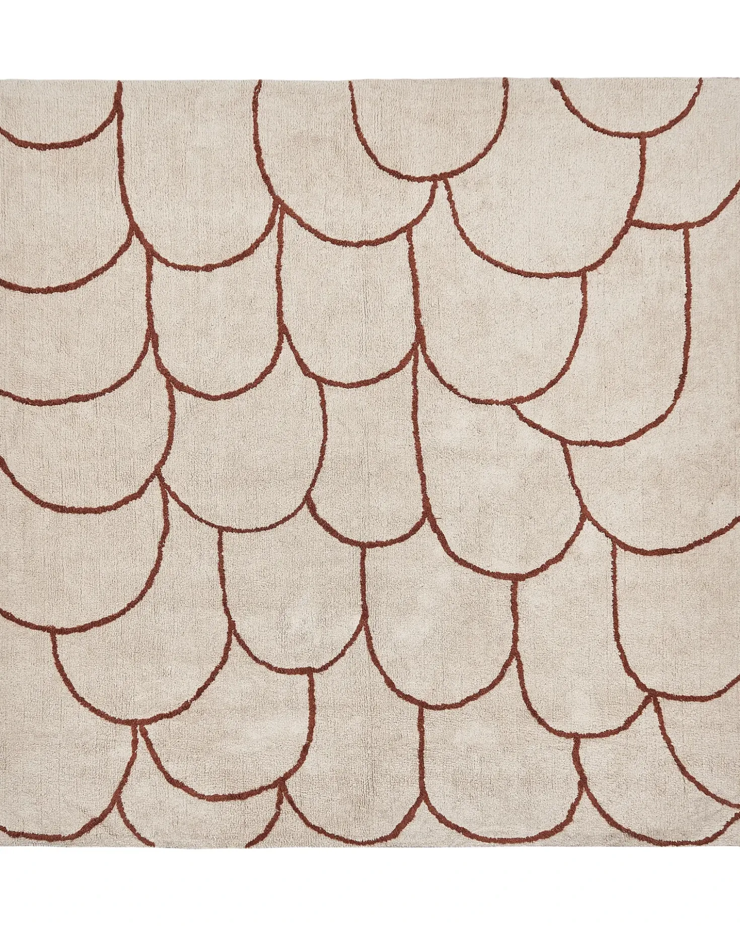 Tappeto AVDAN Beige 200 x 200 cm Cotone