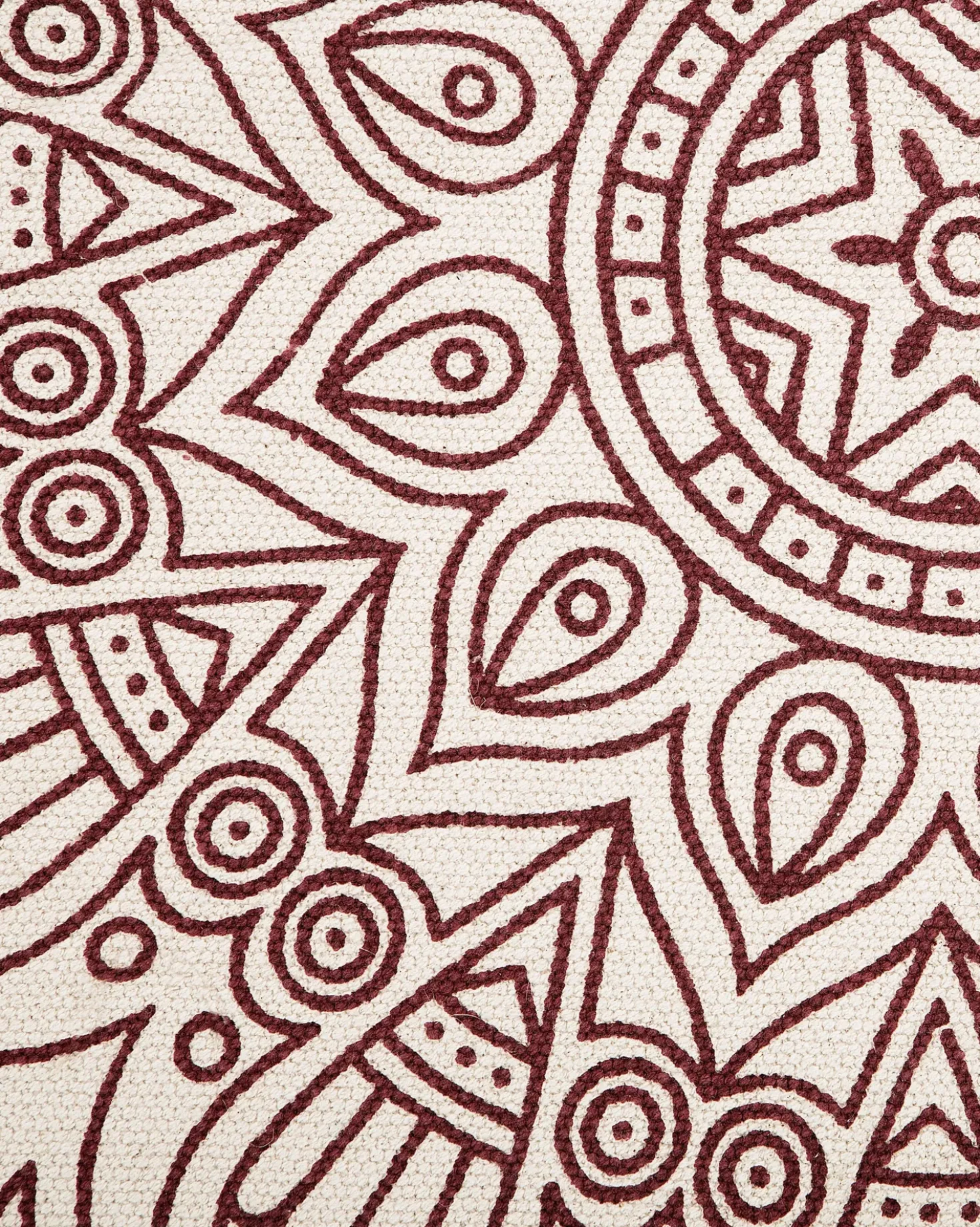 Tappeto AYAKLI Rosso ø 120 cm Cotone