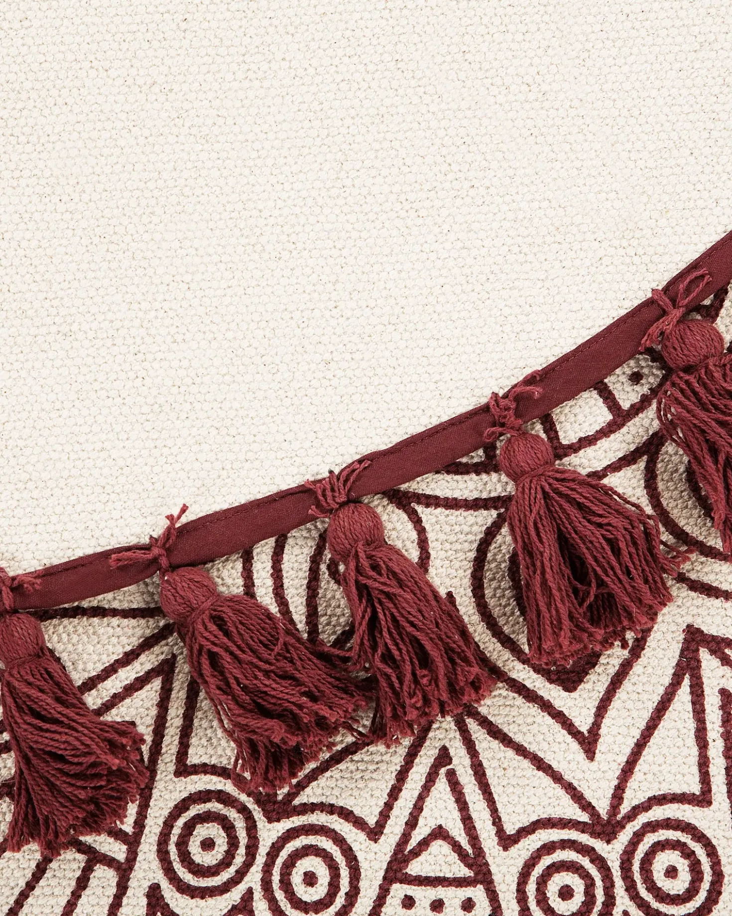Tappeto AYAKLI Rosso ø 120 cm Cotone