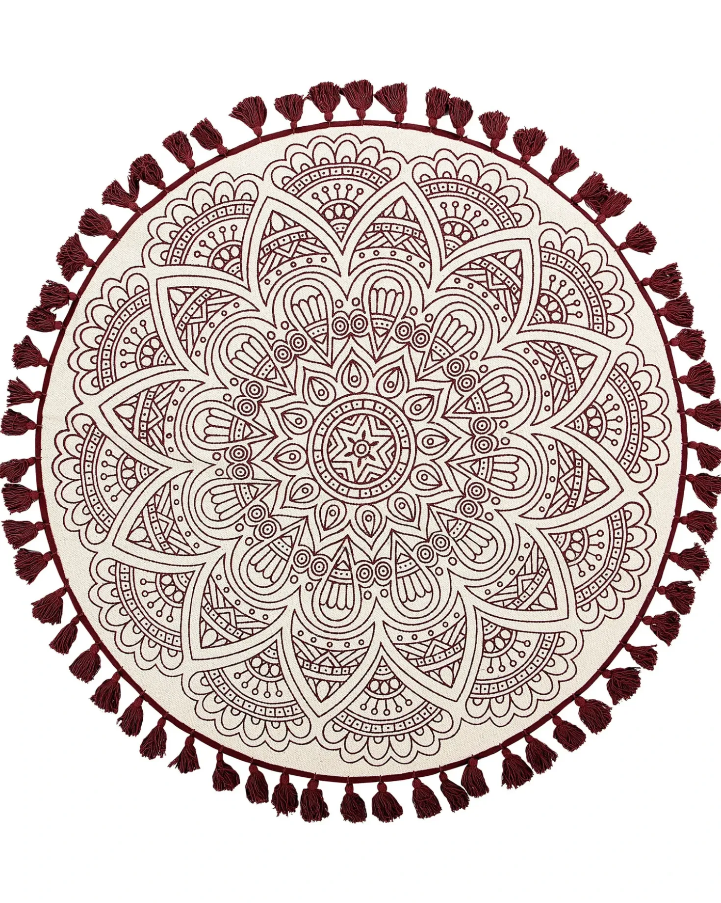 Tappeto AYAKLI Rosso ø 120 cm Cotone