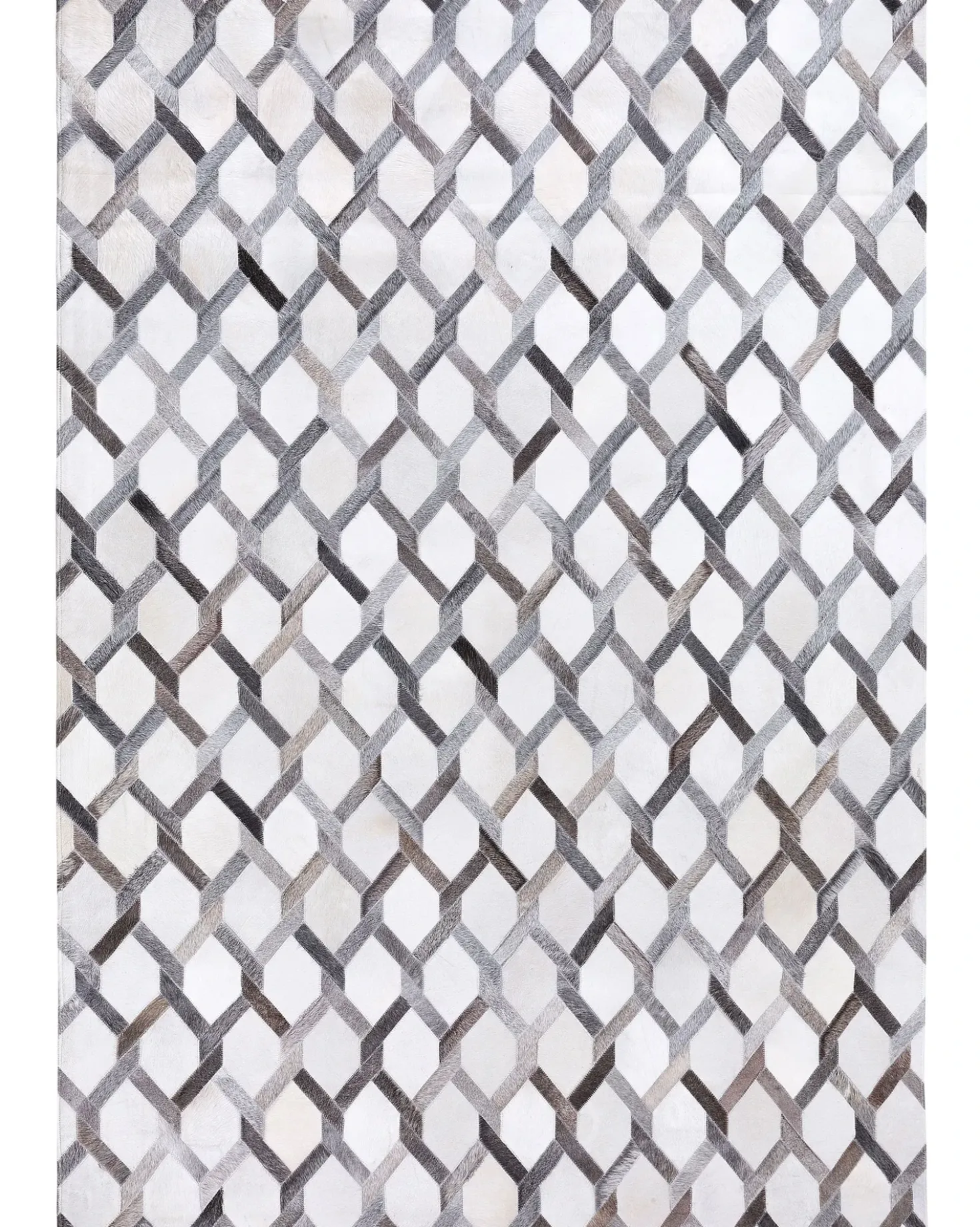 Tappeto AYDIN Grigio 160 x 230 cm Pelle naturale