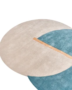 Tappeto AYUJ Beige/ Blu 160 x 230 cm Viscosa