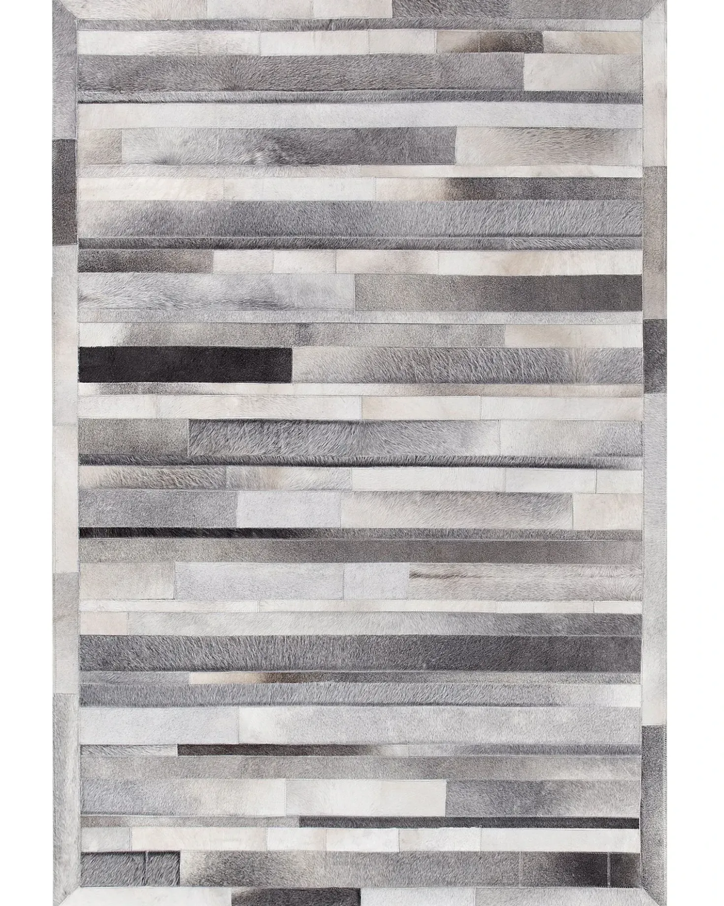 Tappeto AZAY Grigio chiaro 140 x 200 cm Pelle naturale