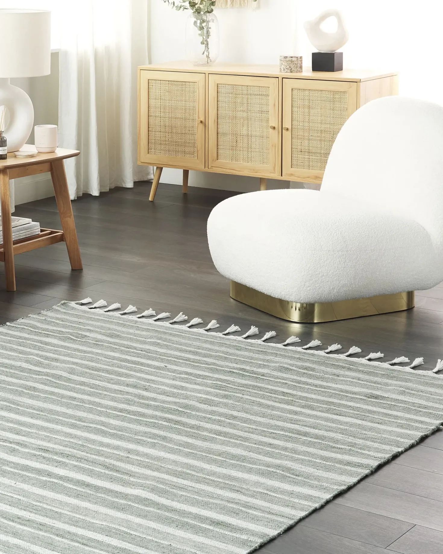 Tappeto BADEMLI Verde scuro 140 x 200 cm