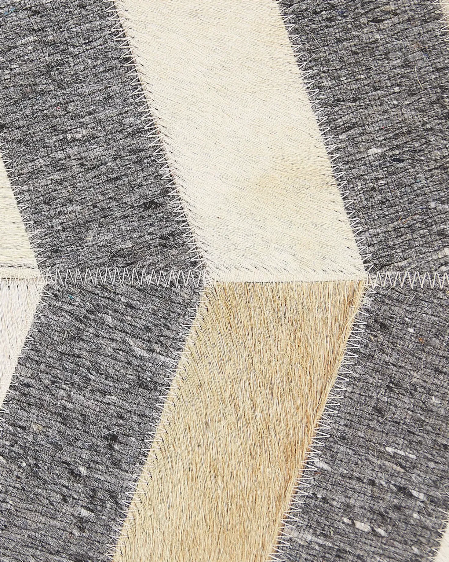 Tappeto BAGGOZE Grigio scuro 160 x 230 cm Pelle naturale