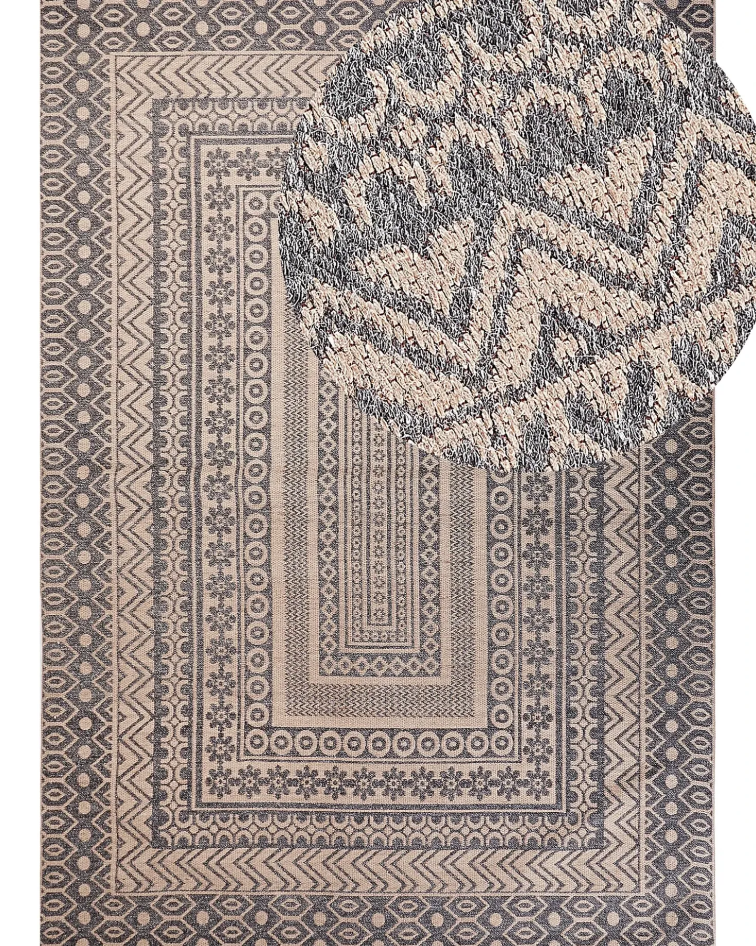 Tappeto BAGLAR Grigio 160 x 230 cm Iuta