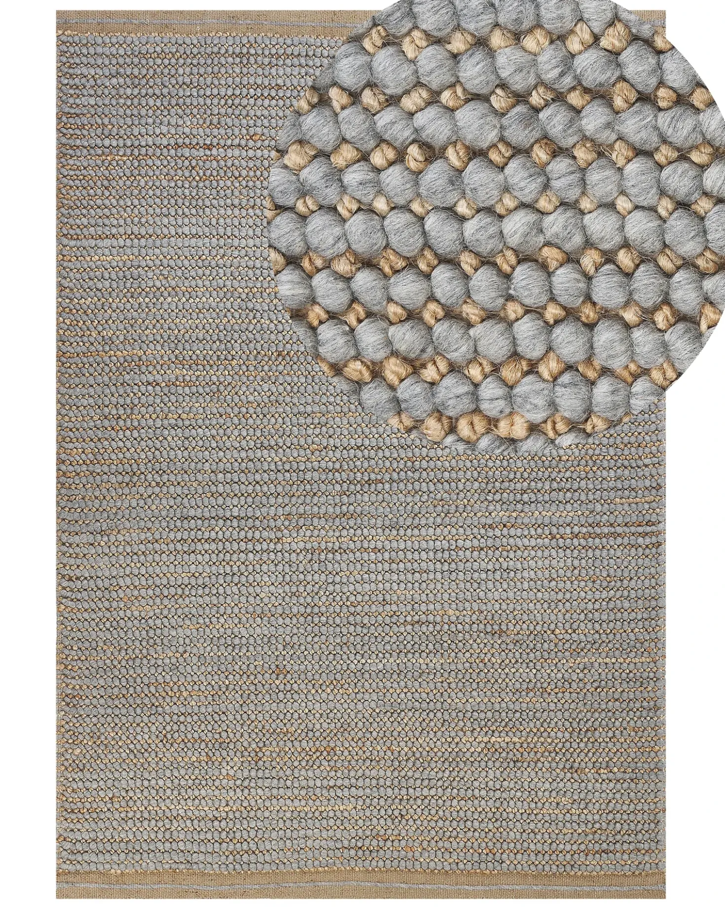 Tappeto BANOO Grigio 140 x 200 cm Lana
