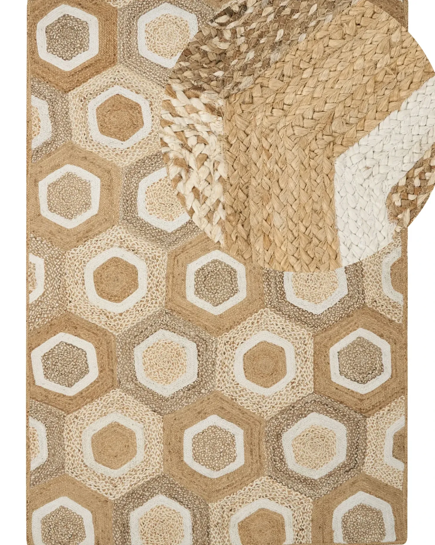 Tappeto BASOREN Beige 160 x 230 cm Iuta
