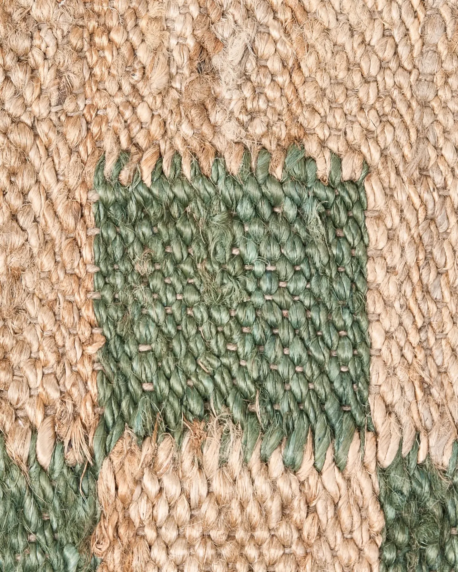 Tappeto BEED Beige/Verde 160 x 230 cm Iuta