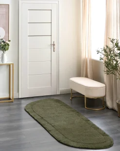 Tappeto BERANI Verde scuro 80 x 250 cm Viscosa