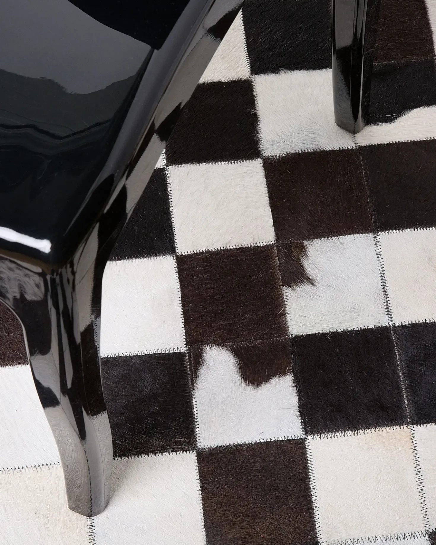 Tappeto BERGAMA Marrone ø 140 cm Pelle naturale
