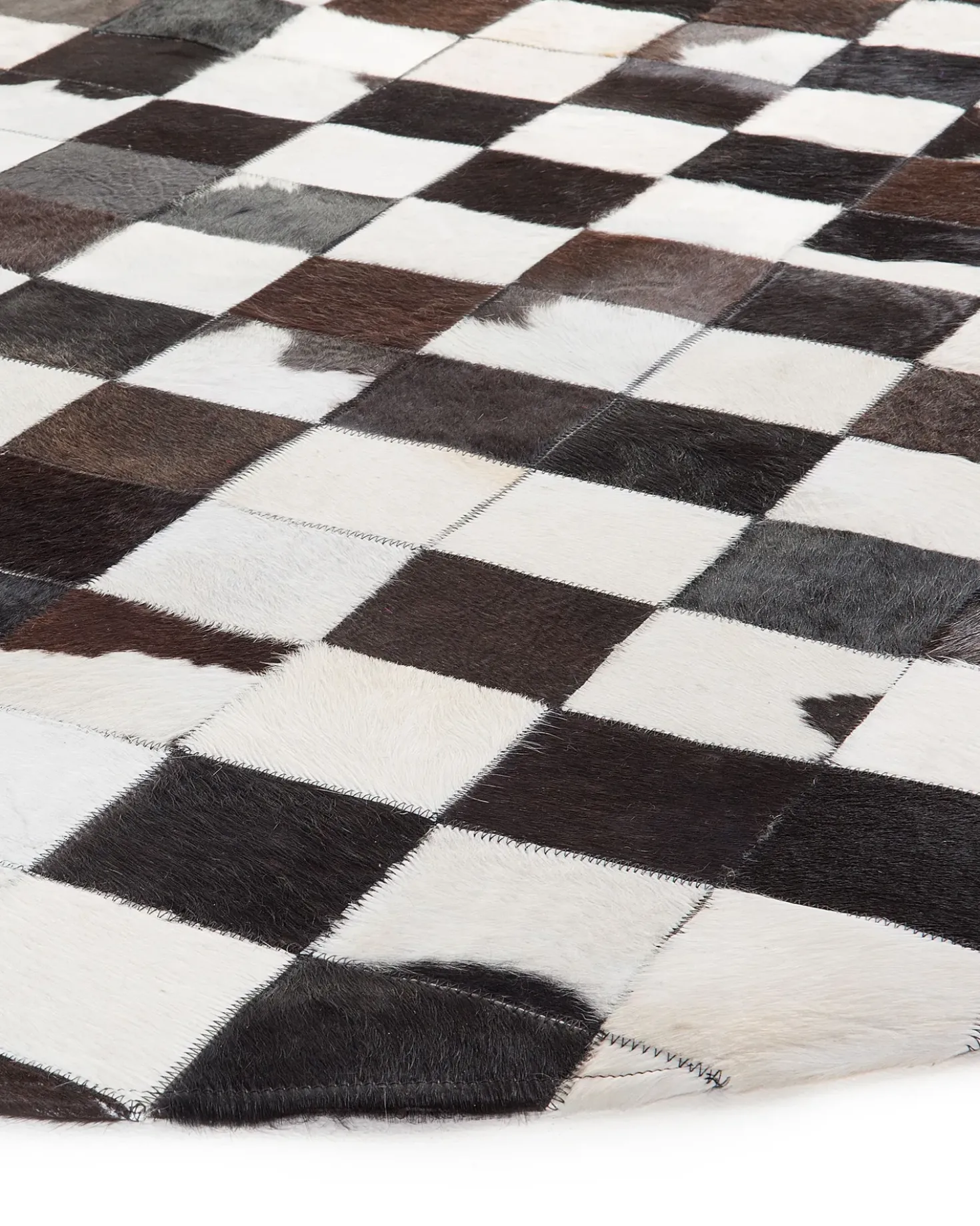 Tappeto BERGAMA Marrone ø 140 cm Pelle naturale