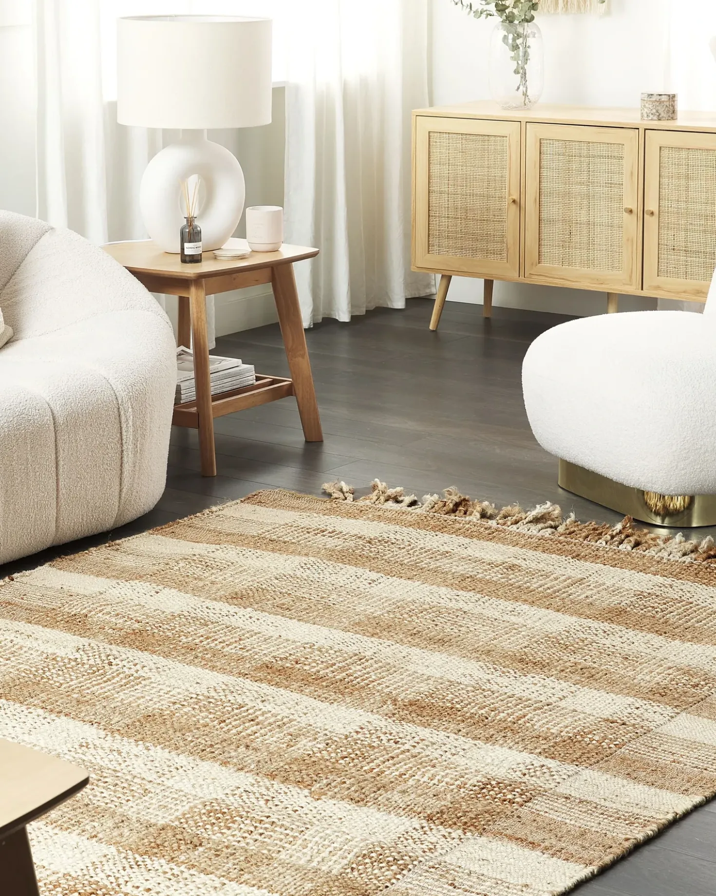 Tappeto BERISSA Beige 160 x 230 cm Iuta