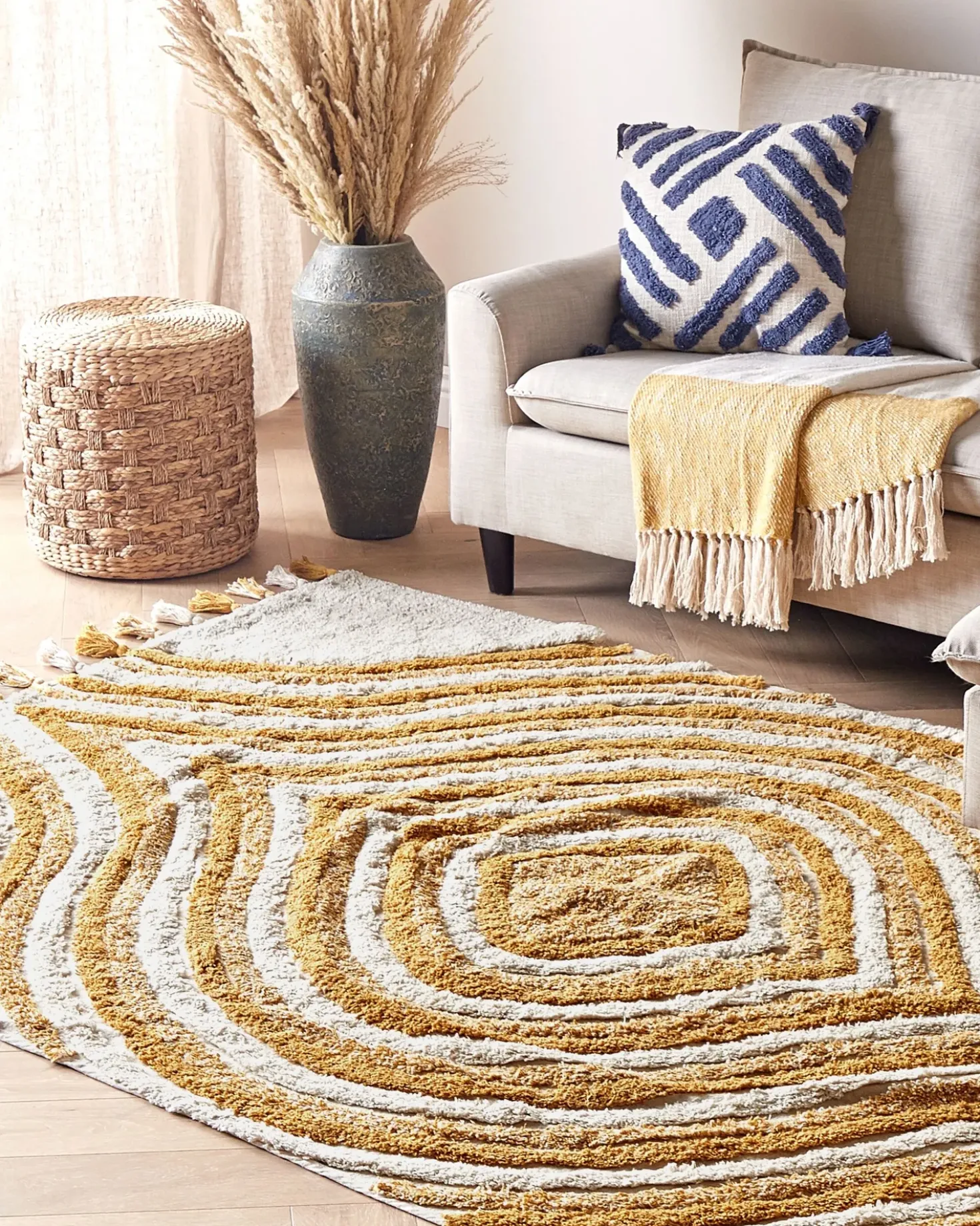 Tappeto BINGOL Giallo 160 x 230 cm Cotone