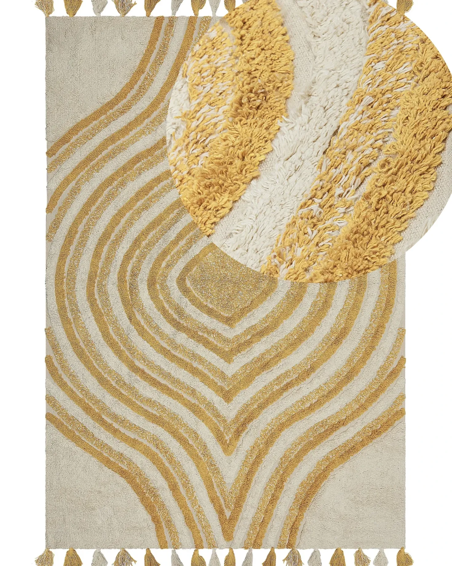 Tappeto BINGOL Giallo 160 x 230 cm Cotone