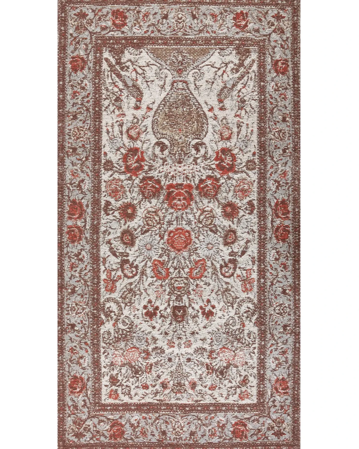 Tappeto BINNISZ Rosso 80 x 150 cm Cotone