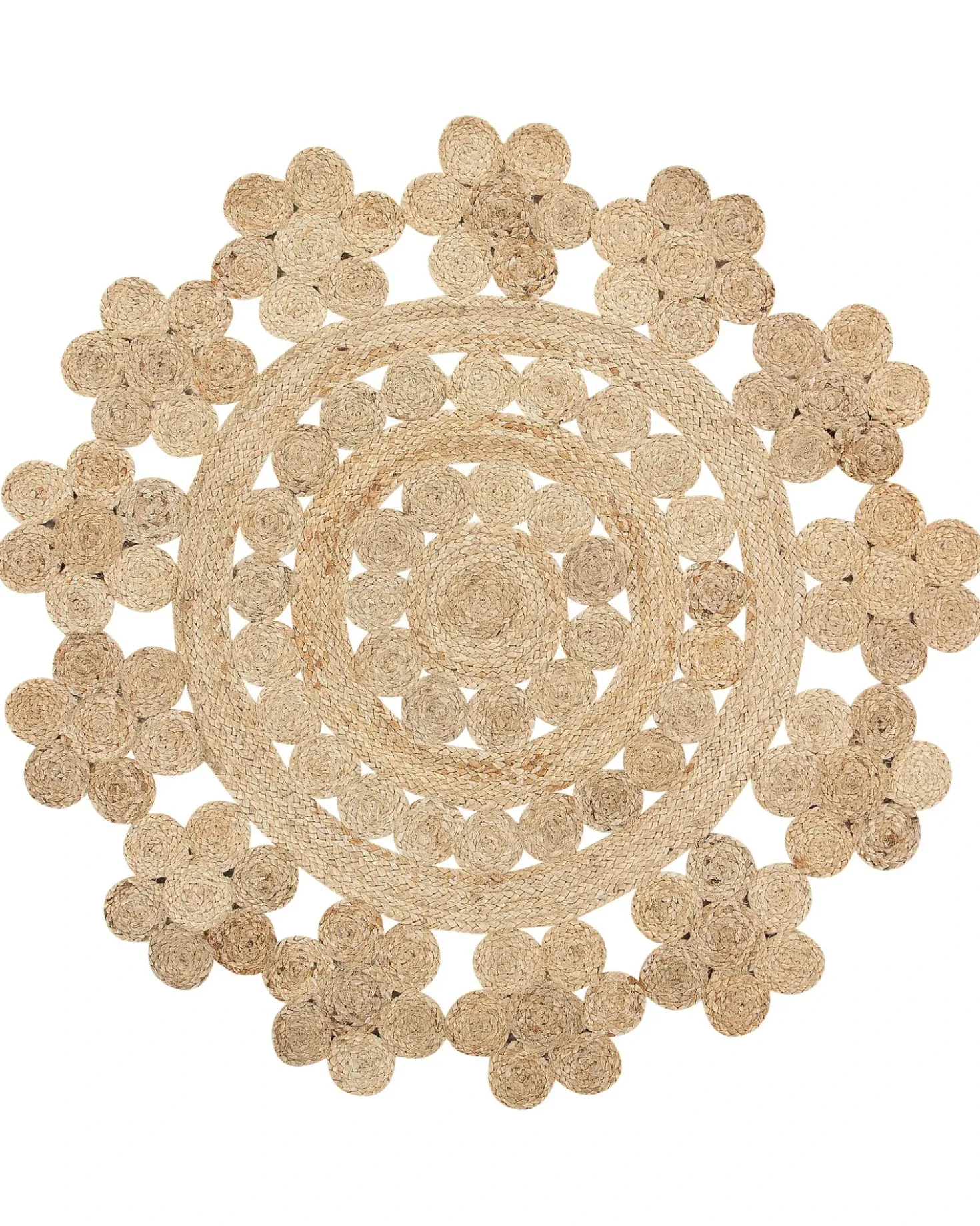 Tappeto BIRECIK Beige ø 120 cm Iuta