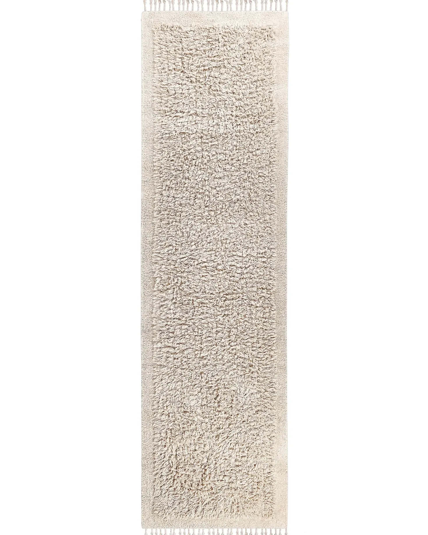 Tappeto BITLIS Beige chiaro 80 x 300 cm Cotone