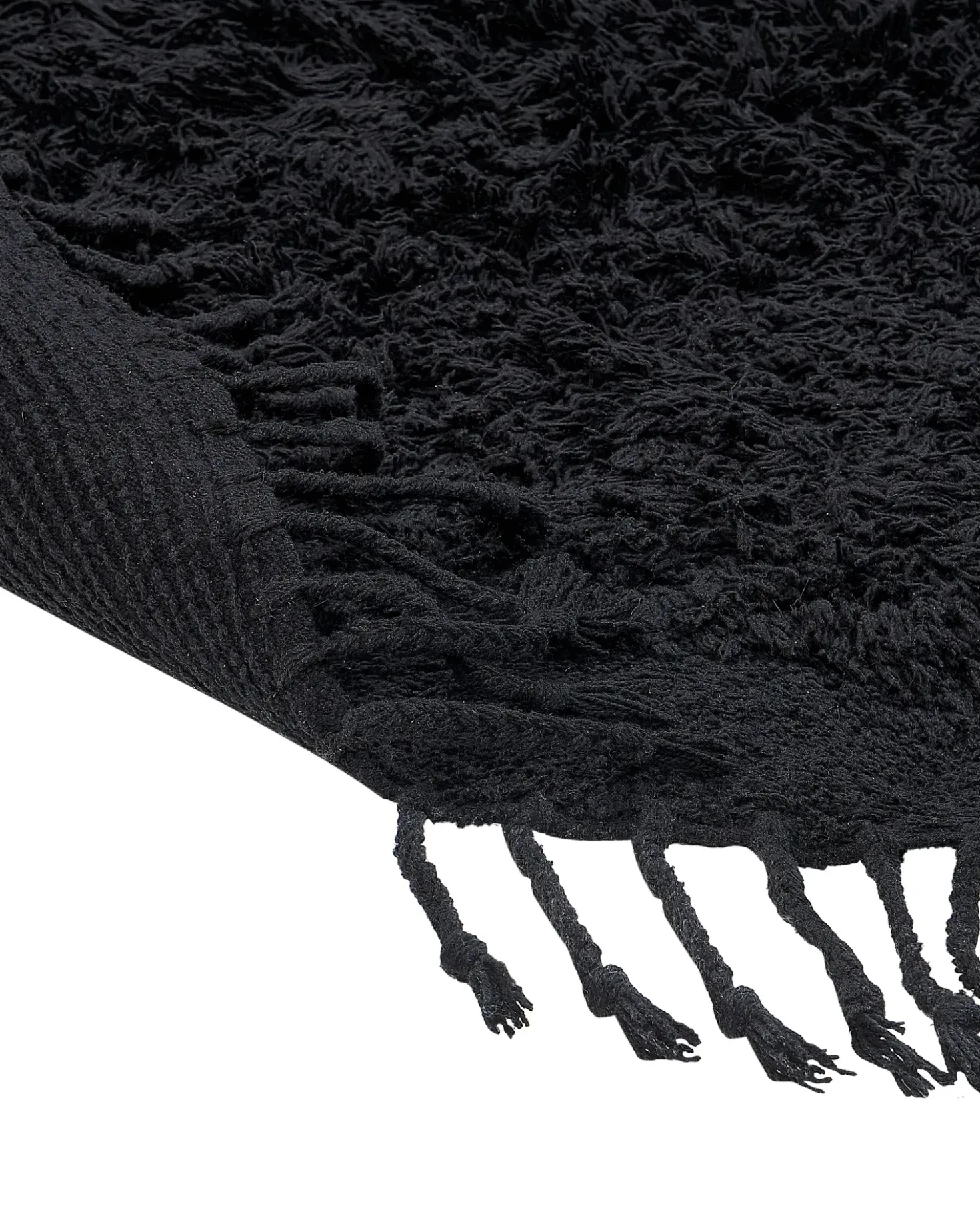 Tappeto BITLIS Nero ø 140 cm Cotone
