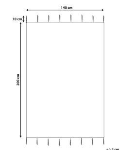 Tappeto BITLIS Nero 140 x 200 cm Cotone