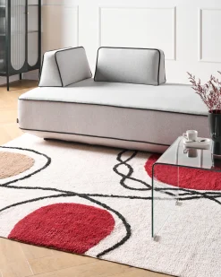 Tappeto BOLAT Beige 160 x 230 cm Cotone