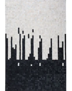 Tappeto BOLU Nero 160 x 230 cm Pelle naturale