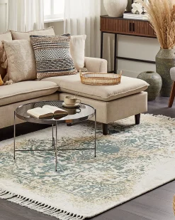 Tappeto BOYALI Beige chiaro 160 x 230 cm Viscosa