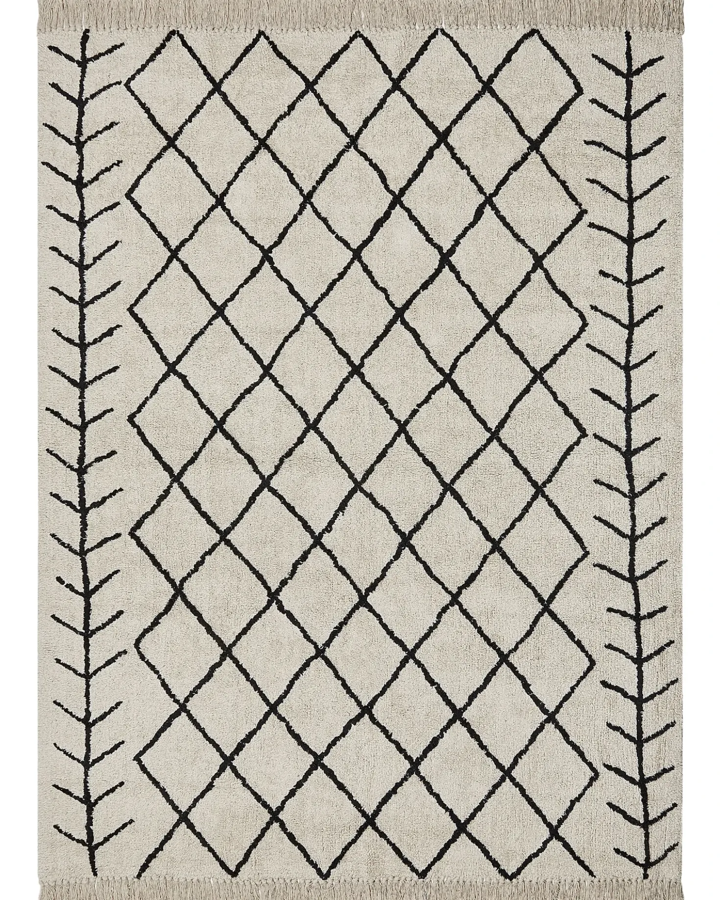 Tappeto BOZKIR Beige 160 x 230 cm Cotone