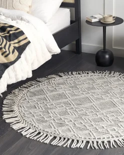 Tappeto BULDAN Grigio ø 140 cm Lana