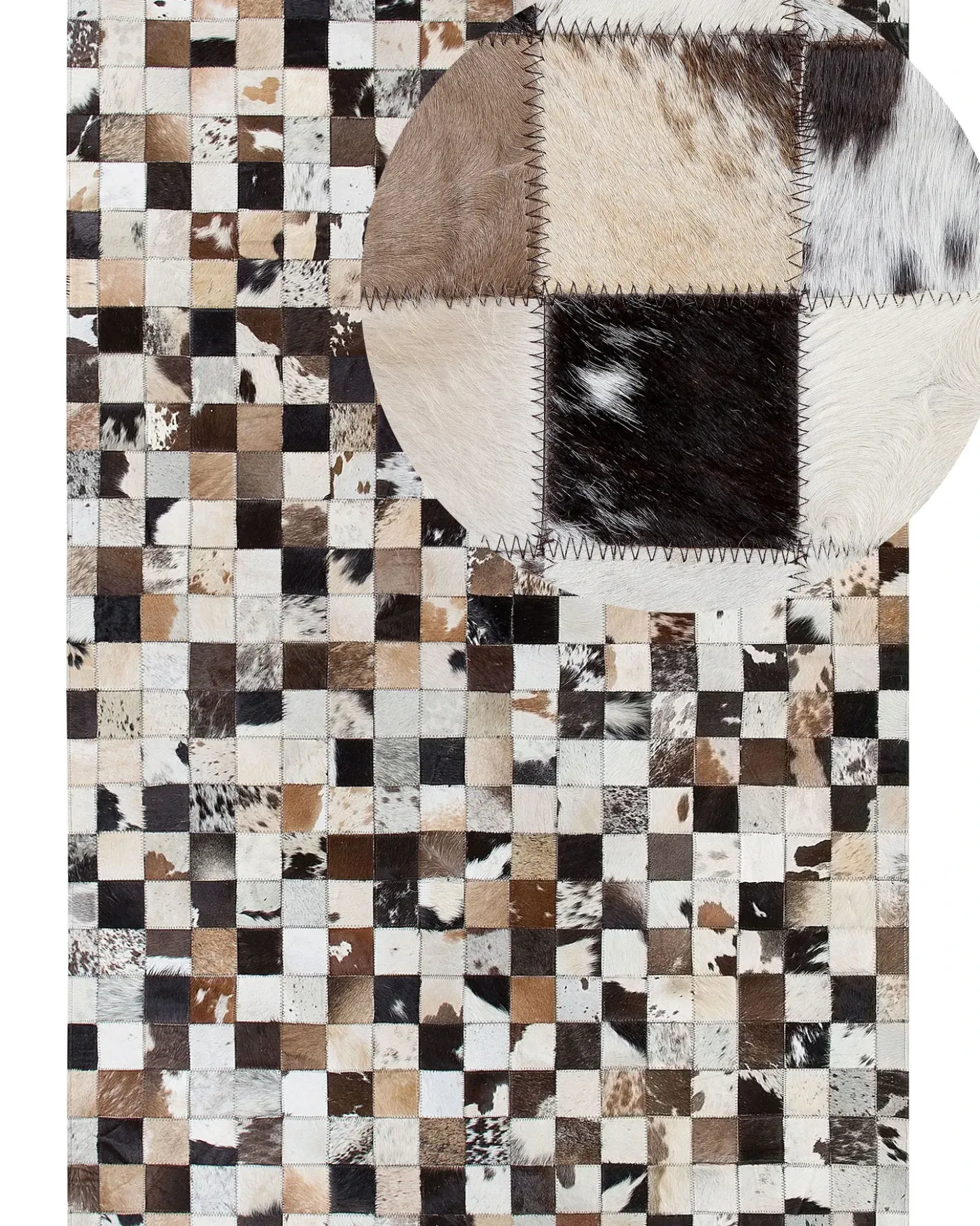 Tappeto CERLI Bianco 160 x 230 cm Pelle naturale