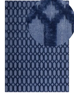 Tappeto CIZRE Blu marino 140 x 200 cm Viscosa