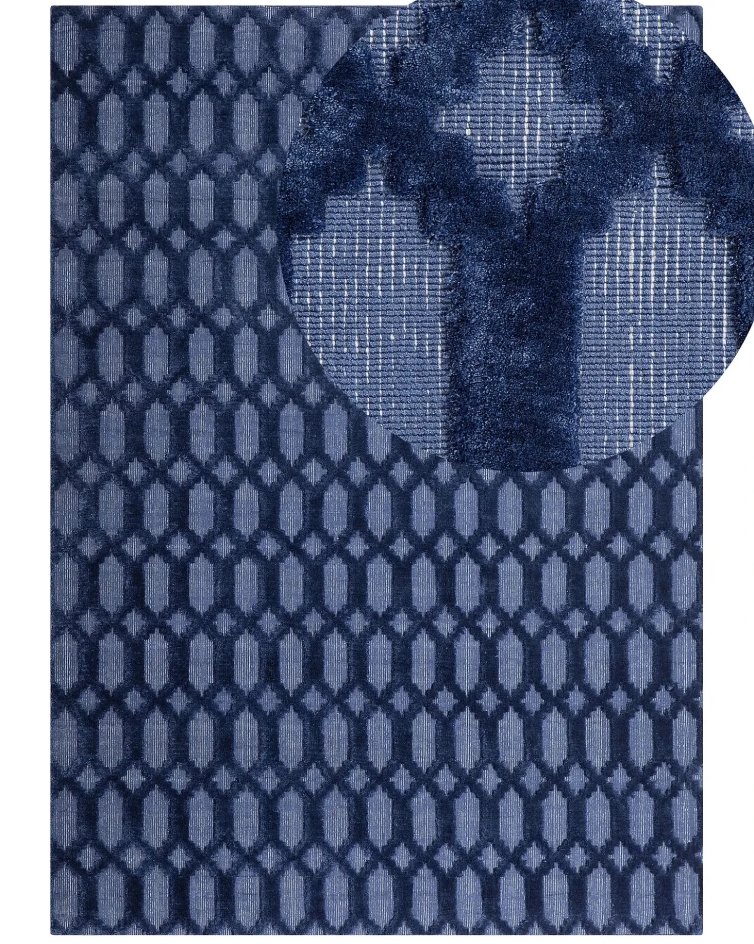 Tappeto CIZRE Blu marino 140 x 200 cm Viscosa