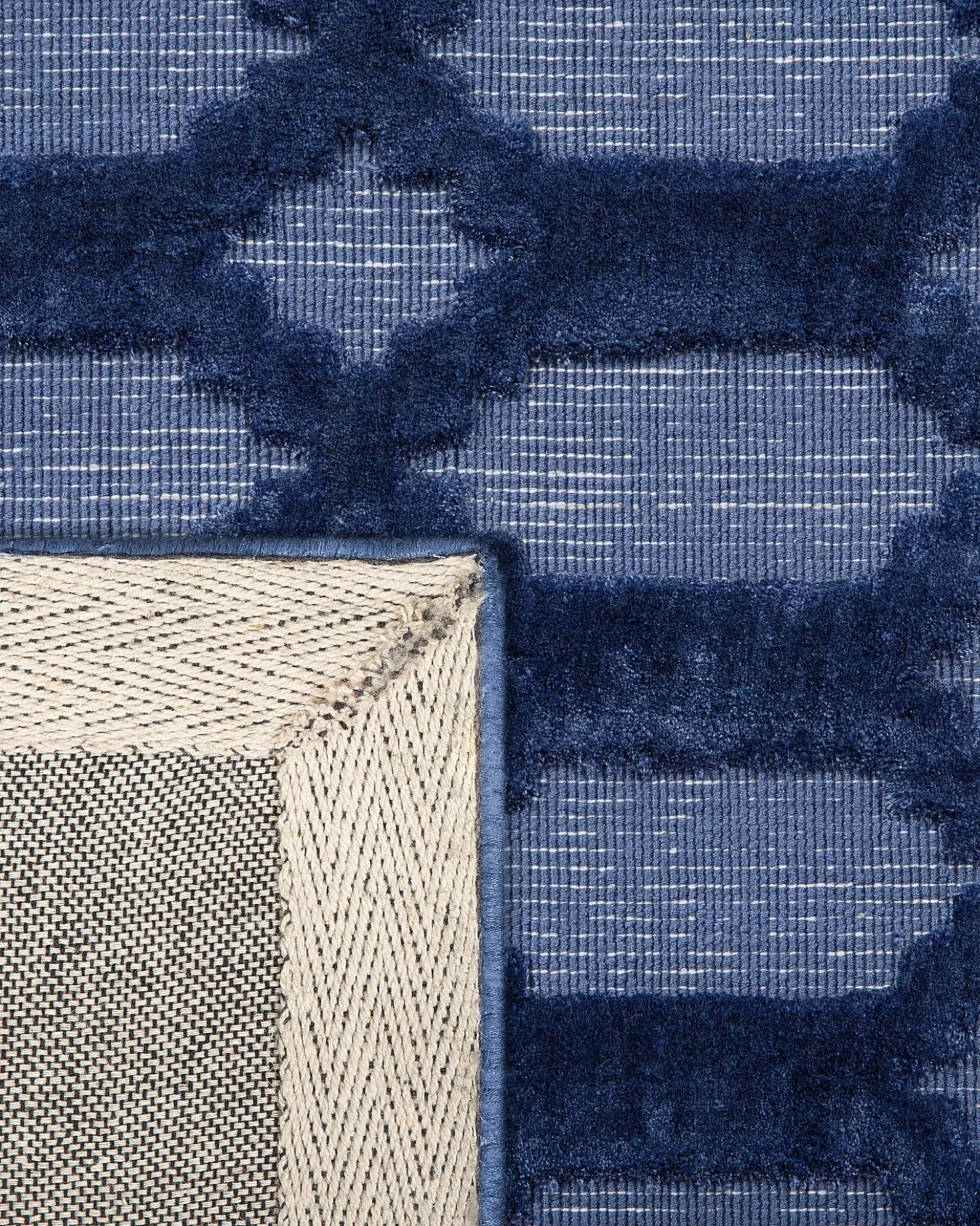 Tappeto CIZRE Blu marino 140 x 200 cm Viscosa