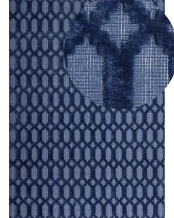 Tappeto CIZRE Blu marino 160 x 230 cm Viscosa