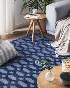 Tappeto CIZRE Blu marino 160 x 230 cm Viscosa
