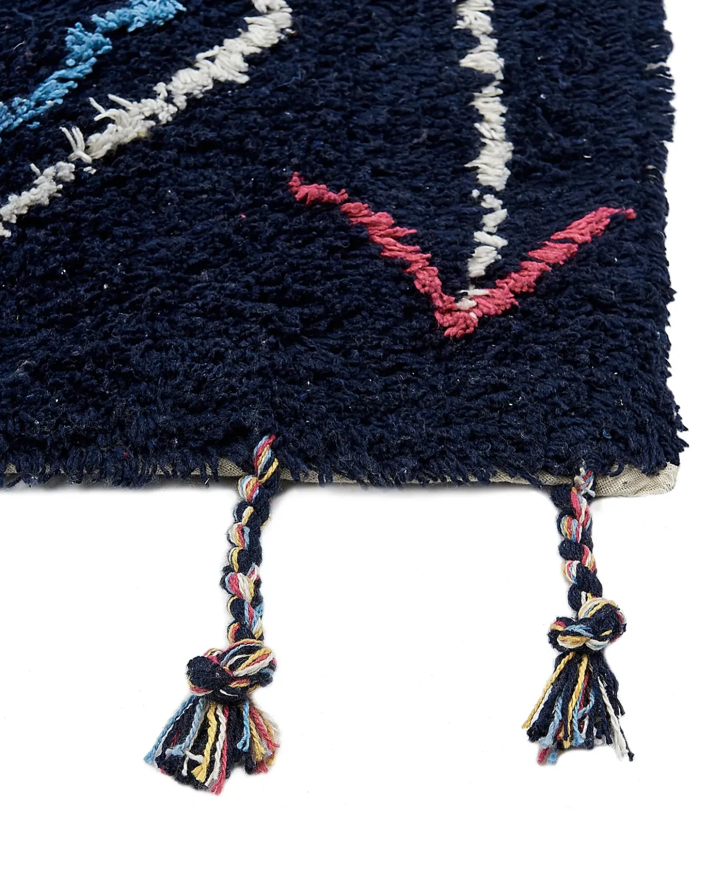 Tappeto CORUM Nero 160 x 230 cm Cotone