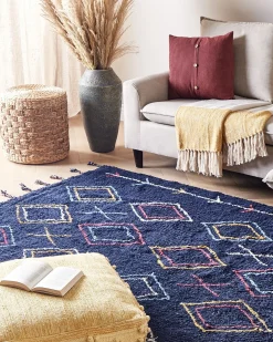Tappeto CORUM Nero 160 x 230 cm Cotone