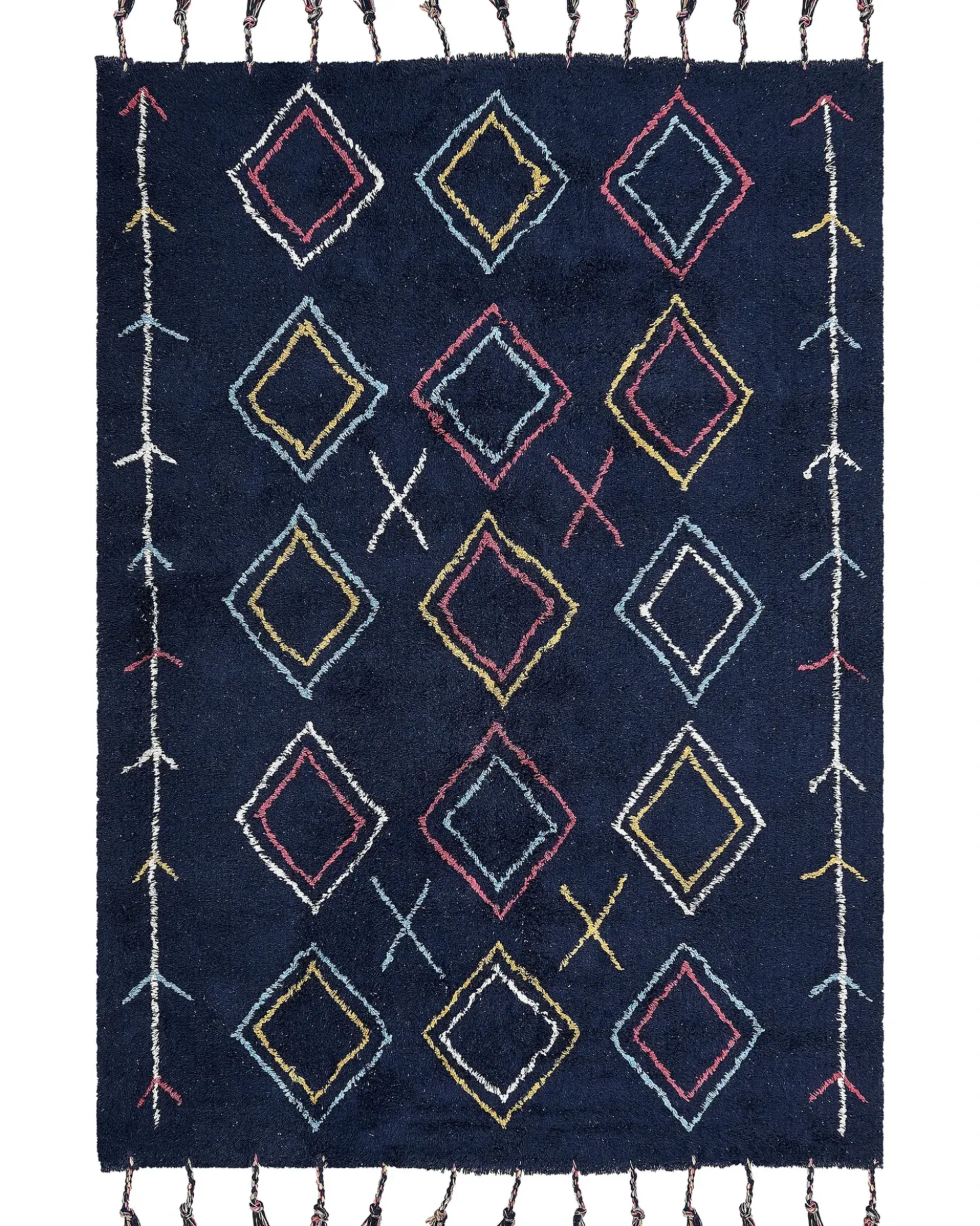 Tappeto CORUM Nero 160 x 230 cm Cotone