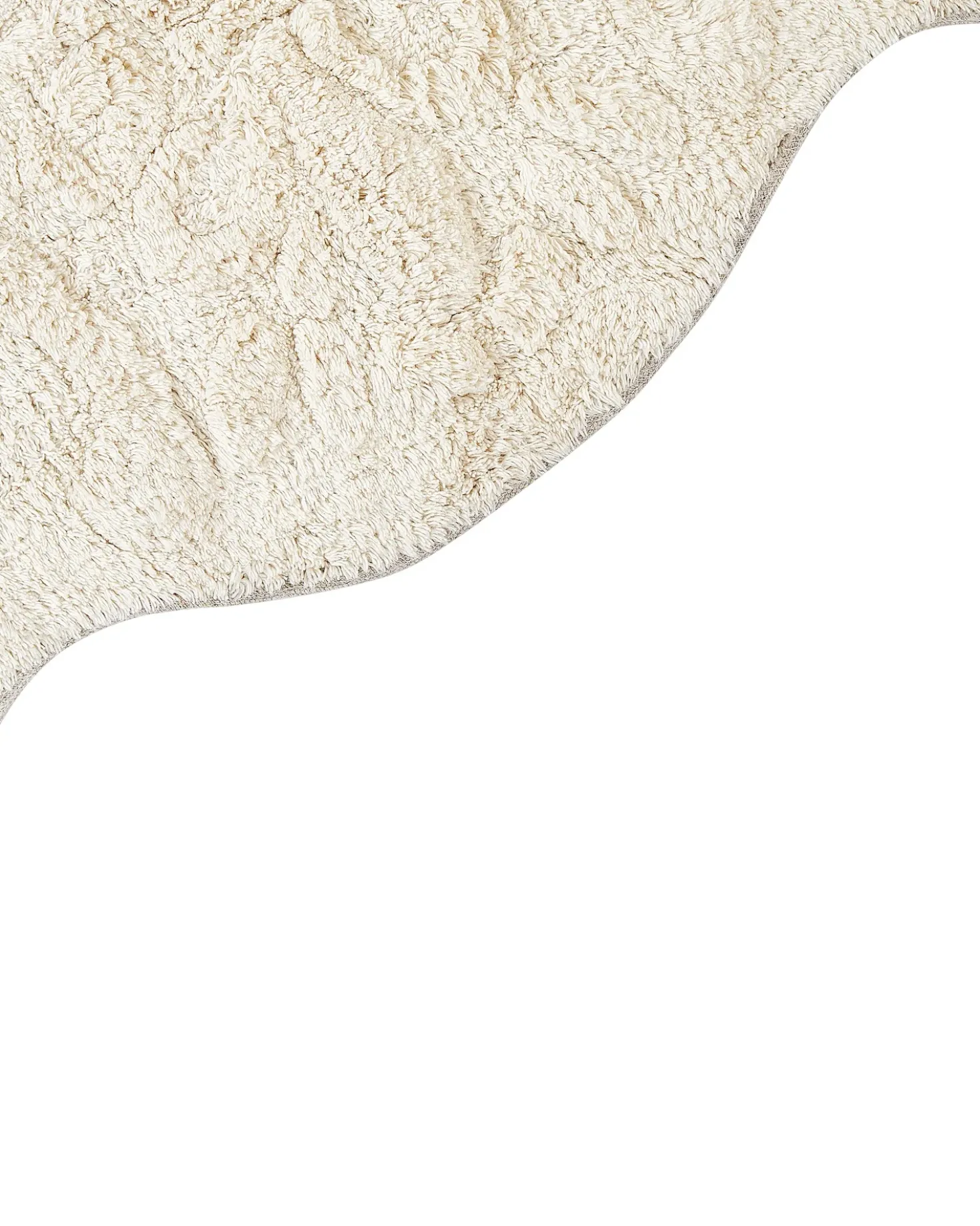 Tappeto da bagno CANBAR Beige chiaro 150 x 60 cm Cotone