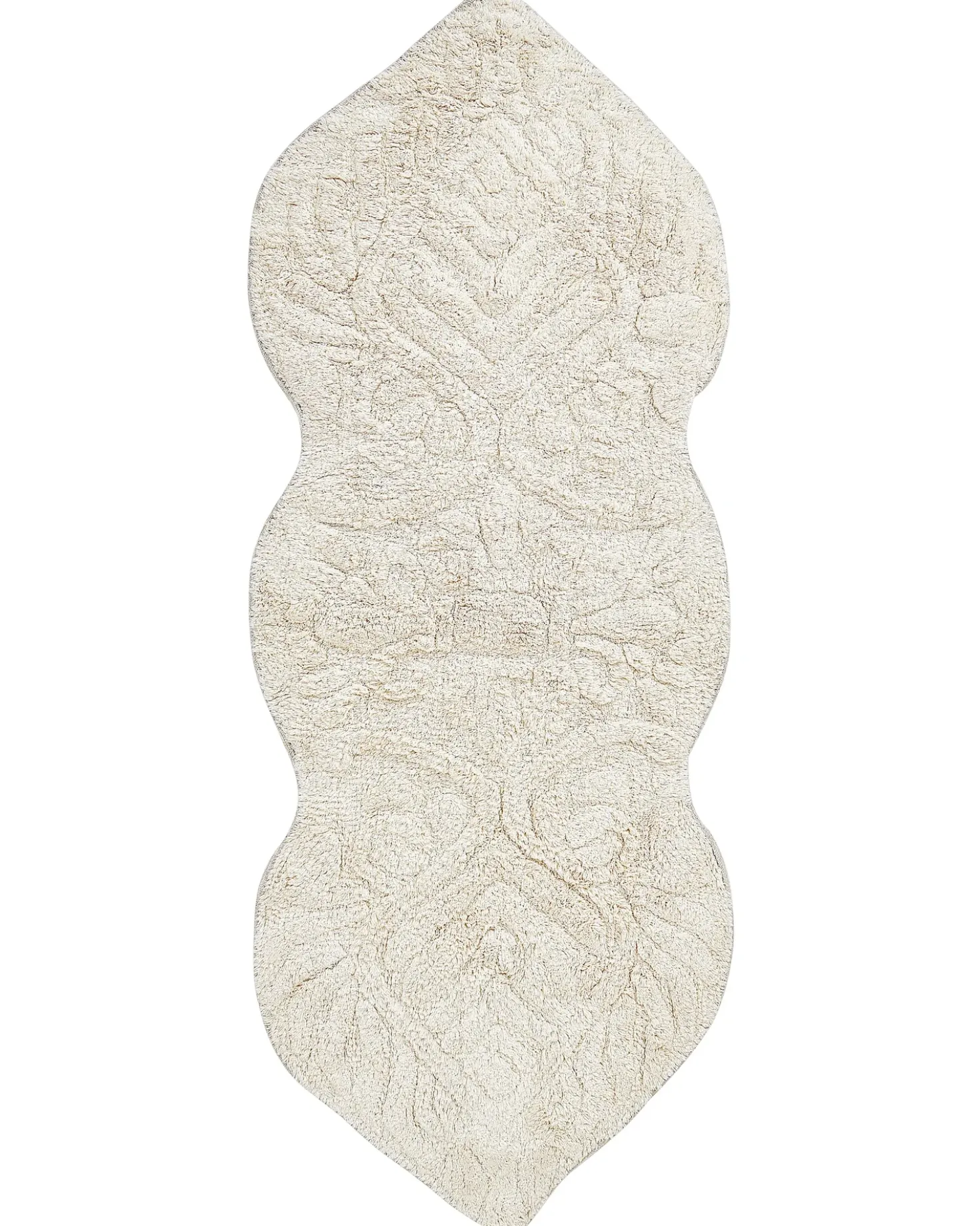 Tappeto da bagno CANBAR Beige chiaro 150 x 60 cm Cotone