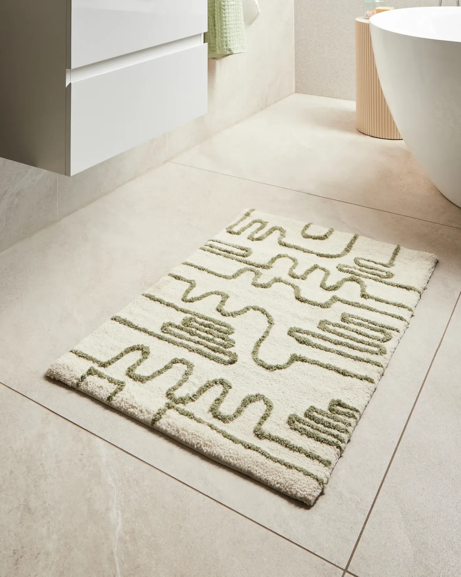 Tappeto da bagno DAHARL Beige 60 x 90 cm