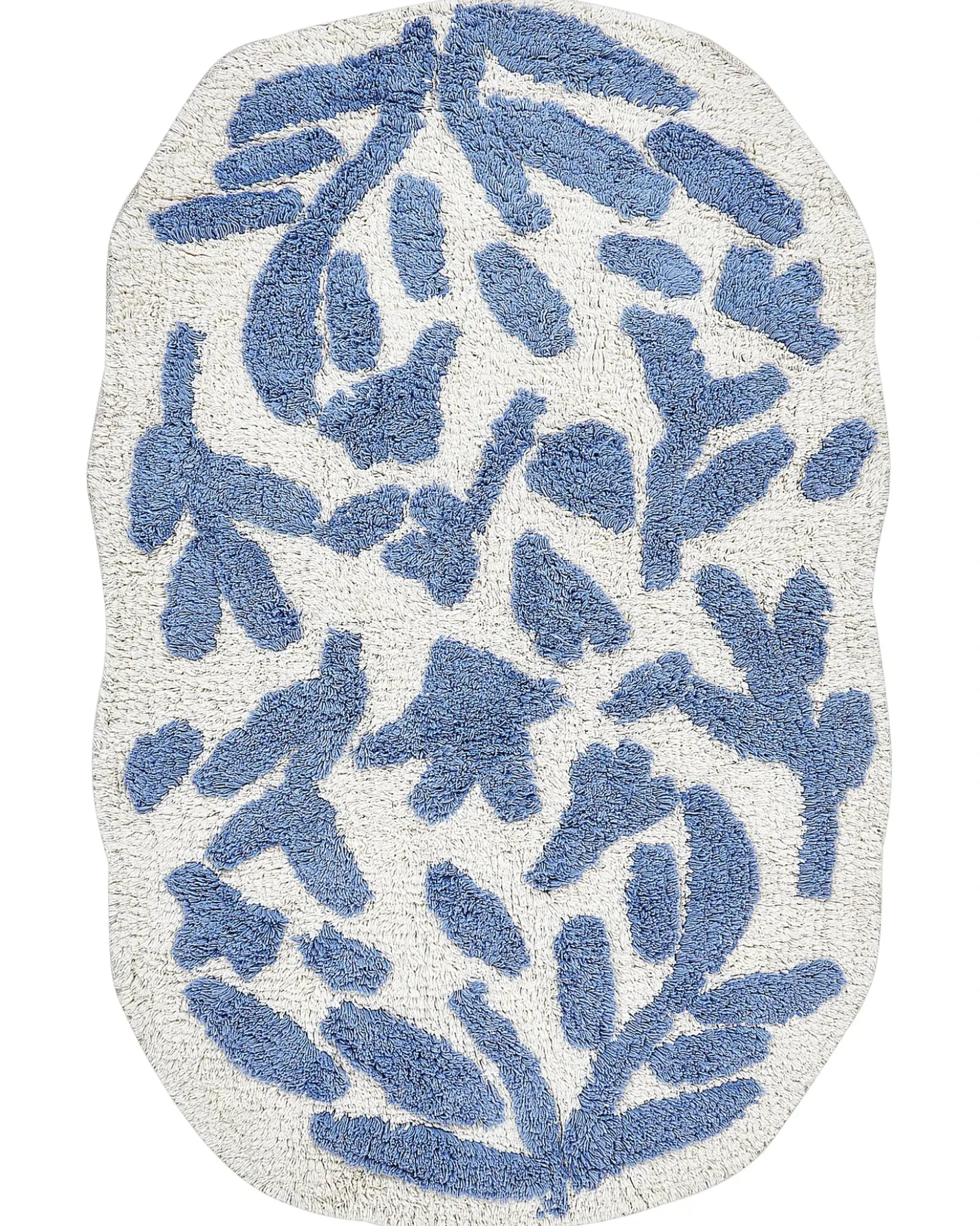 Tappeto da bagno DERIK Blu 60 x 90 cm Cotone