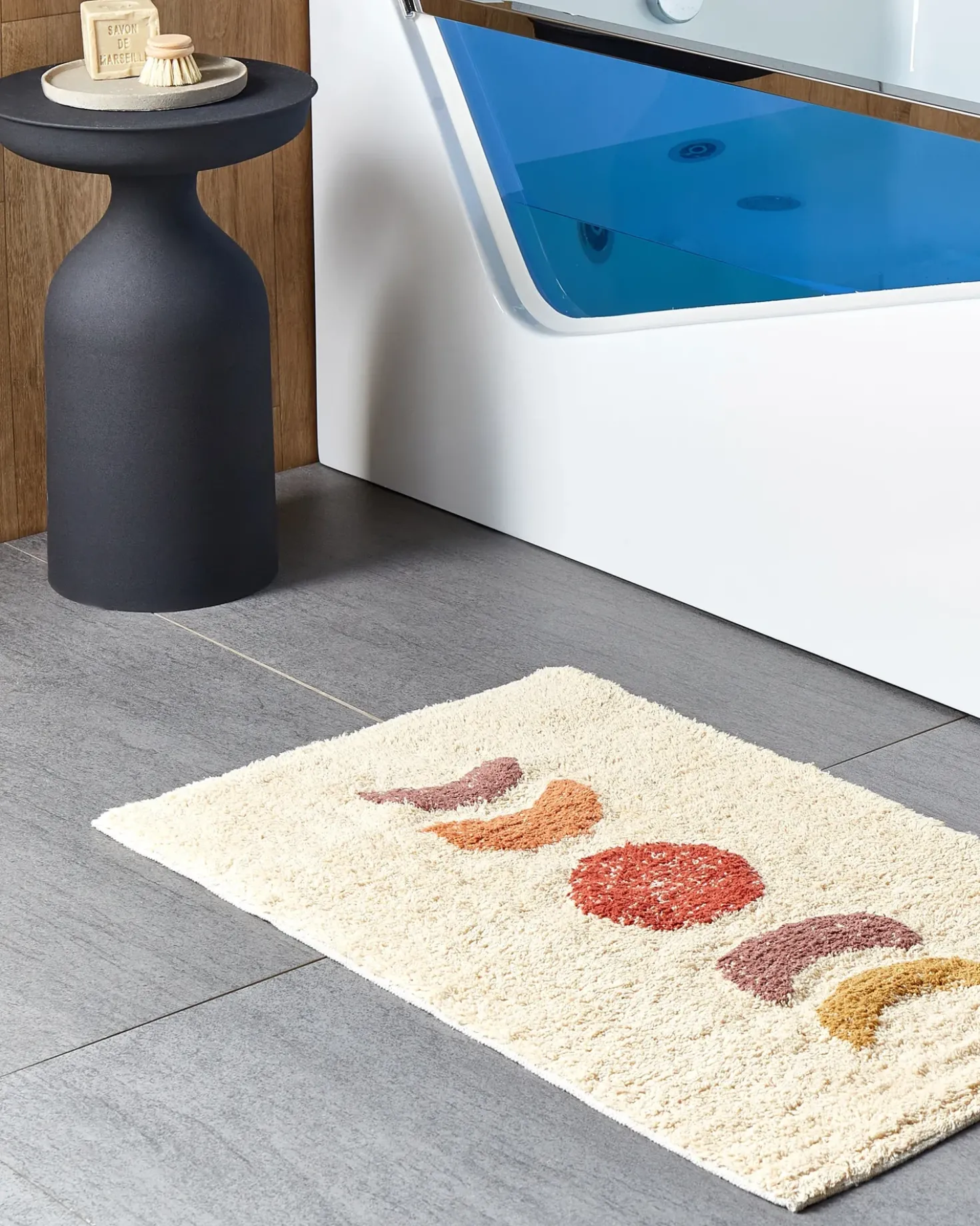 Tappeto da bagno ESME Beige 50 x 80 cm Cotone