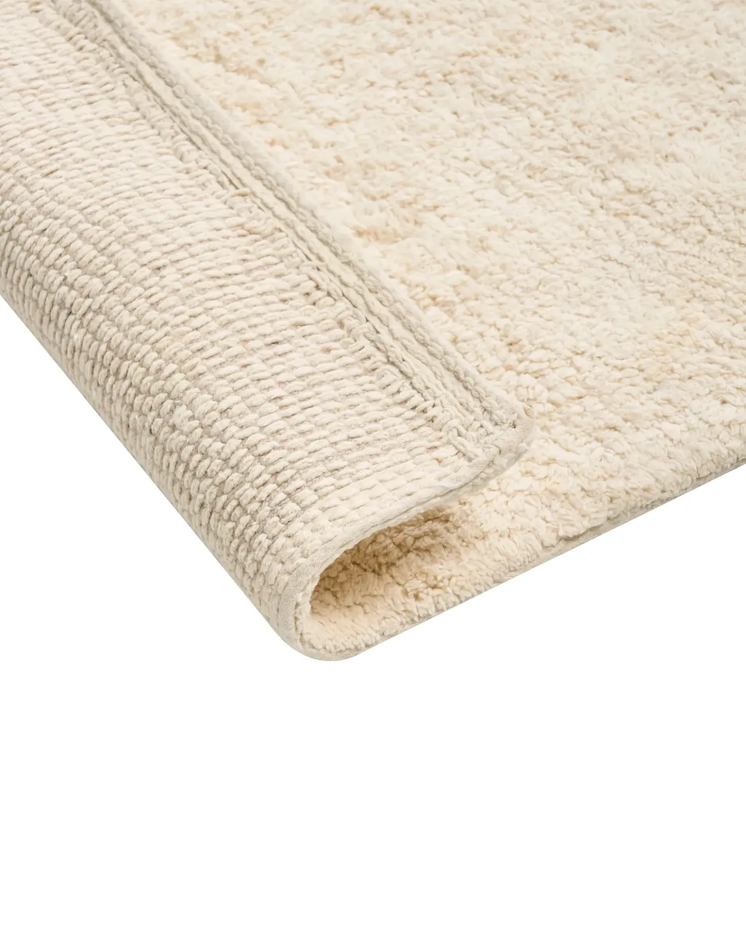 Tappeto da bagno GOELA Bianco sporco 60 x 90 cm Cotone
