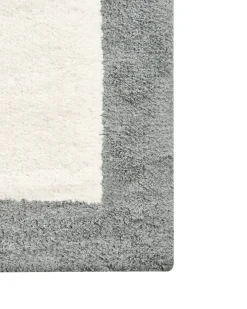 Tappeto da bagno KABRI Grigio/Beige 60 x 90 cm Cotone